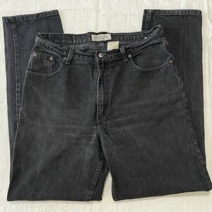 Vintage‎ St Johns Bay Classic Fit Jeans Womens 14 Black Denim 90s Classic Y2K